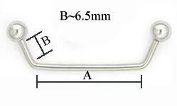 Dildos Painful Pleasures 14g 80 Stainless Steel Surface Barbell