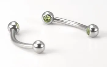 Dildos Painful Pleasures 16g 38 Steel Micro Bent Barbell with 90 Degree Jewel Balls Price Per 1