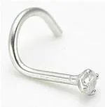 Dildos Tilum Tilum 20g 3mm Real Diamond White Gold Nose Screw