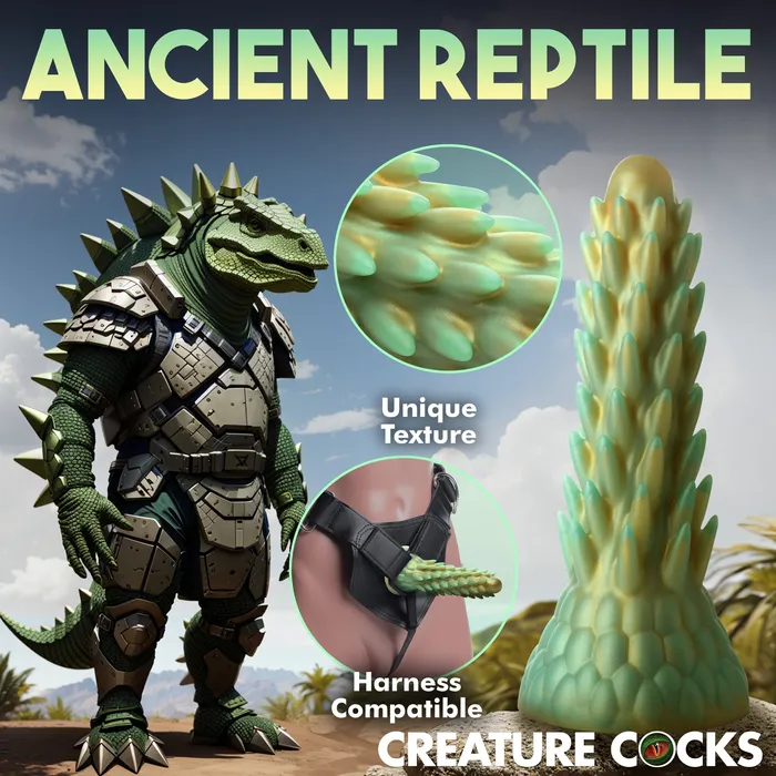 Dildos XR Brands Stegosaurus Spiky Reptile Silicone Dildo