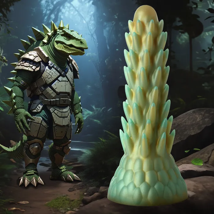 Dildos XR Brands Stegosaurus Spiky Reptile Silicone Dildo