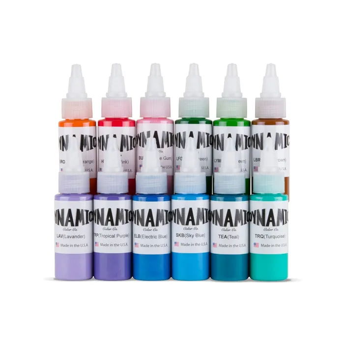 Dynamic Anal Dynamic Circa 2003 Tattoo Ink Color Set 1 oz Bottles