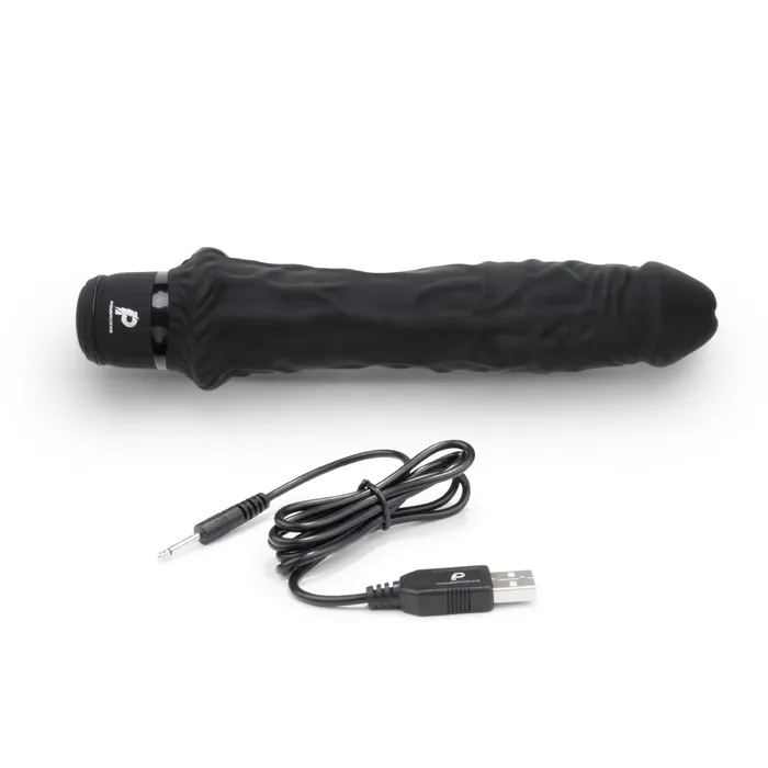 Electric Eel Inc Anal Powercocks Girthy 8 Inch Realistic Vibrating Dildo Black