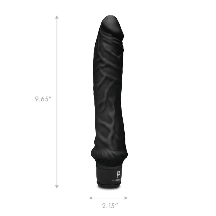 Electric Eel Inc Anal Powercocks Girthy 8 Inch Realistic Vibrating Dildo Black