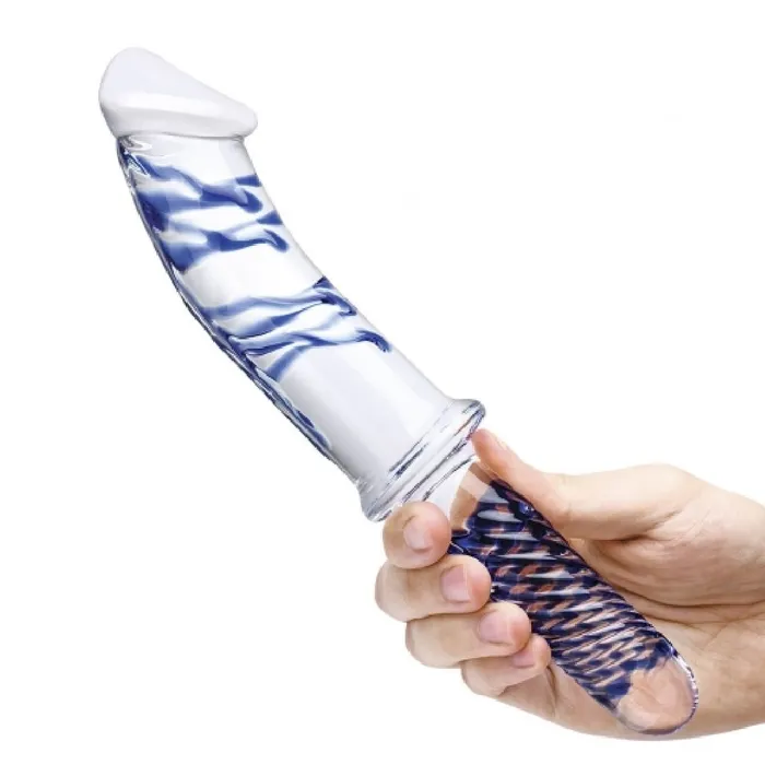 Electric Eel Inc Dildos Glas Realistic Double Ended 11 Inch Glass Dildo with Handle Electric Eel Inc Dildos Glas Realistic Double Ended 11 Inch Glass Dildo with Handle