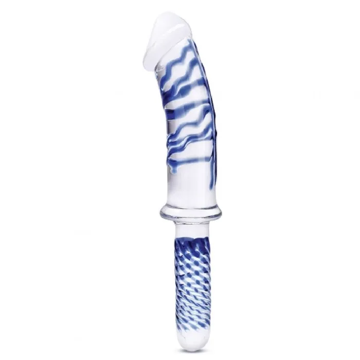 Electric Eel Inc Dildos Glas Realistic Double Ended 11 Inch Glass Dildo with Handle