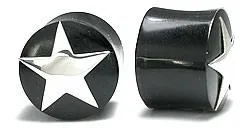 Elementals Organics Anal SILVER STAR Plug Horn Organic Ear Jewelry Price Per 1