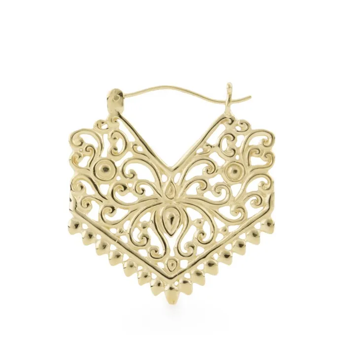 Elementals Organics Vibrators 18g Gold Plated Tribal Chevron Earrings Price Per 2