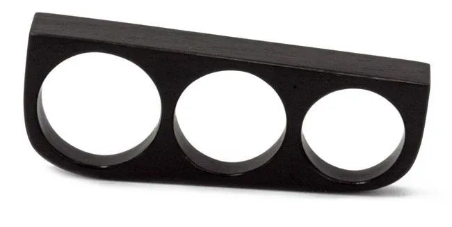 Elementals Organics Vibrators Triple Finger Ring Solid Areng Black Wood Elementals Organics Vibrators Triple Finger Ring Solid Areng Black Wood