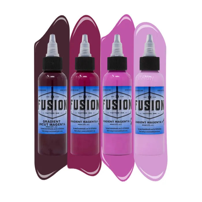 Enhancers Fusion Gradient Magenta 4Pack Fusion Tattoo Ink 1oz