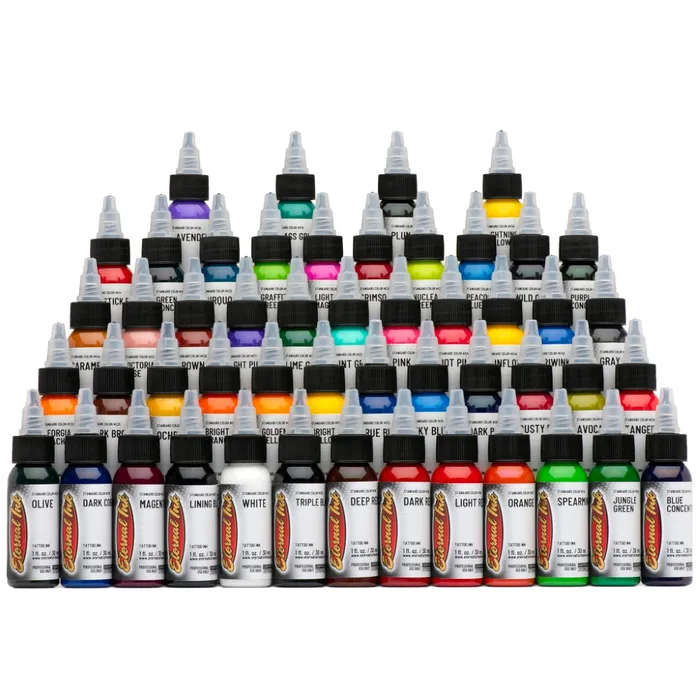 Eternal Anal Full 50 Color Set 1oz Bottles Eternal Tattoo Ink