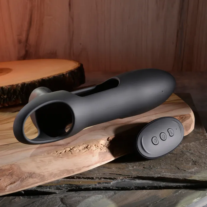 Evolved Novelties Male Sex Toys Nautilus Rechargable Vibrating Penis Sleeve for Couples with Remote Control