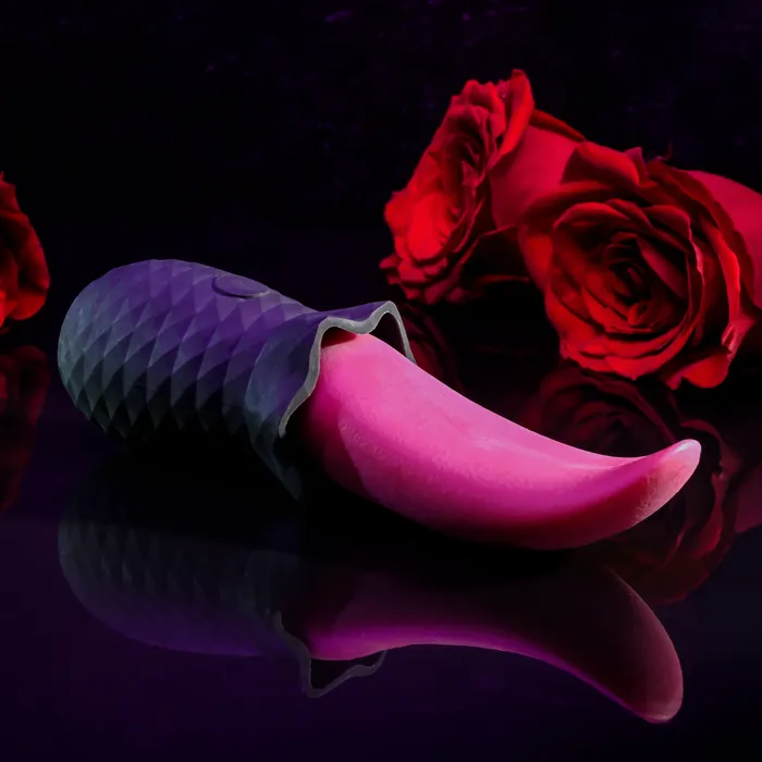 Evolved Novelties Vibrators Tongue Teaser Flickering Realistic Red Tongue Vibrator