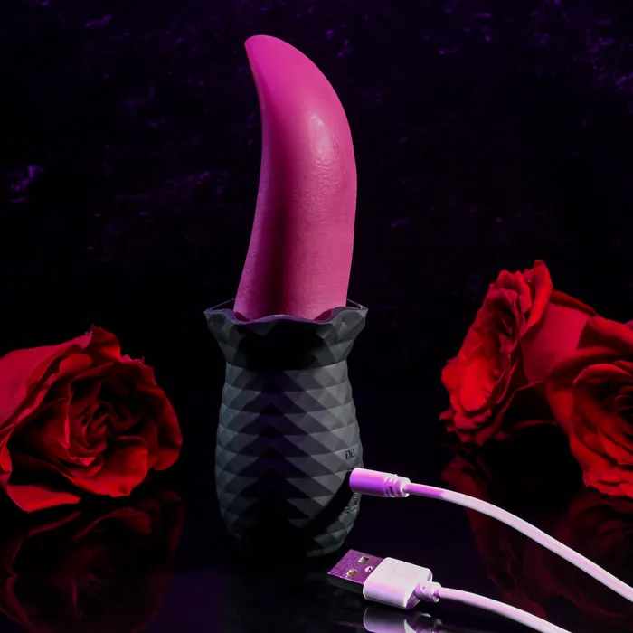 Evolved Novelties Vibrators Tongue Teaser Flickering Realistic Red Tongue Vibrator