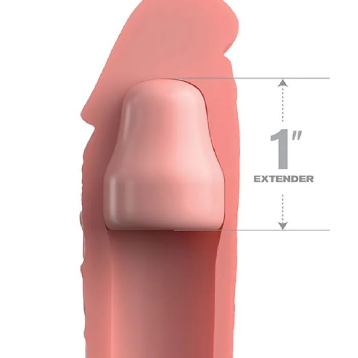Fantasy 7 Inch Silicone Penis Extension with 1 inch Plug Vanilla Pipedream Products Male Sex Toys