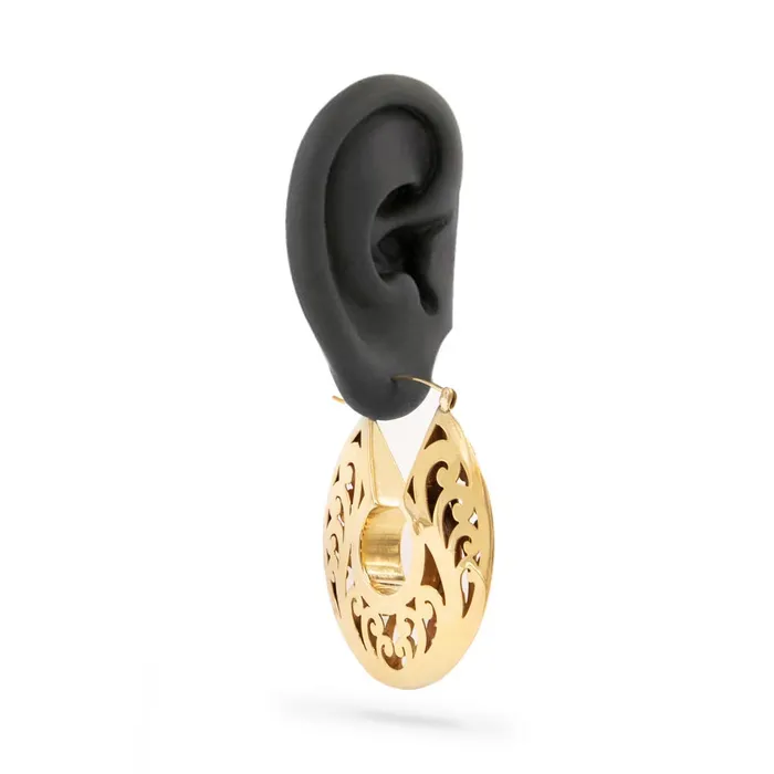 Female Sex Toys 16g Hollow Keyhole Filigree Brass Earrings Price Per 2 Elementals Organics