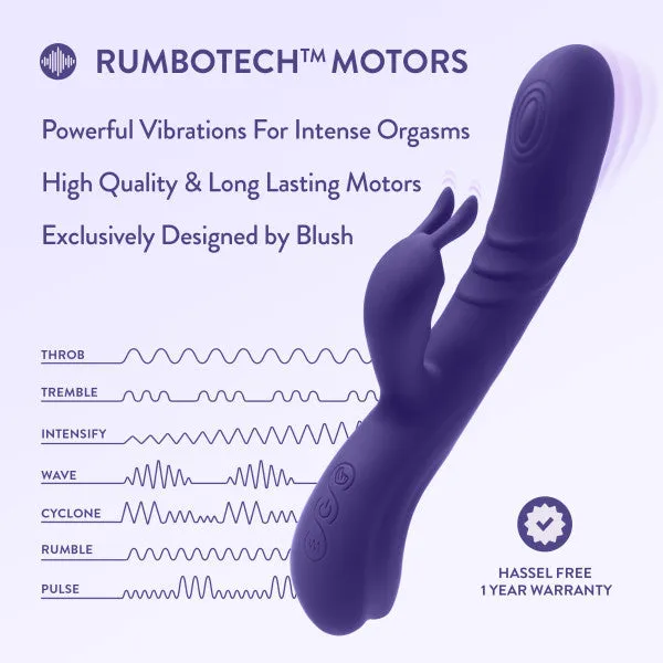 Female Sex Toys Blush Harper Double Motor GSpot Caressing Rabbit Vibrator