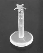 Female Sex Toys Painful Pleasures 16g 516 Bioplastic Labret with 14kt White Gold Flat Star Female Sex Toys Painful Pleasures 16g 516 Bioplastic Labret with 14kt White Gold Flat Star