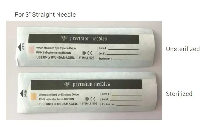 Female Sex Toys Precision Needles 12g Sterilized 3 Body Piercing Needles Box of 100