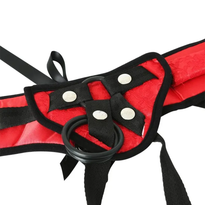 Female Sex Toys Sportsheets Red Lace Corsette Strapon Harness Up to 60 Hips