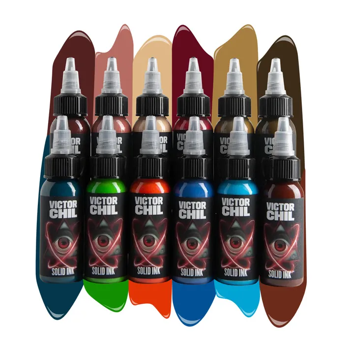 Female Sex Toys Victor Chil 12 Color Set Solid Ink 1oz Bottles Solid Ink
