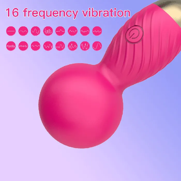 FunMates Vibrators Nemo Rose Red AV Vibrator16 Frequency Vibration