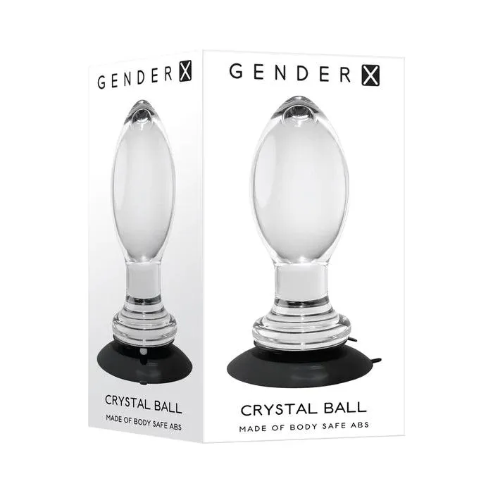 Gender X Crystal Ball Suction Cup Anal Plug Clear Gender X Anal