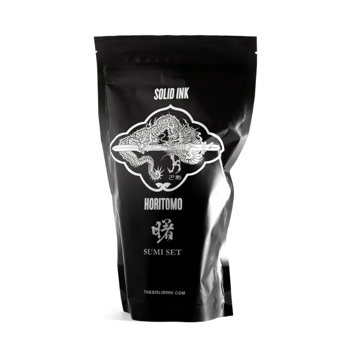 Horitomo 4 Bottle Sumi Set Solid Ink 8oz Bottles Solid Ink Anal