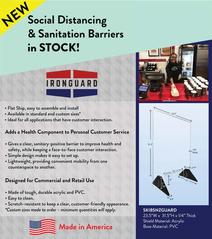 Ironguard Countertop Sanitary Barrier Ironguard Vibrators