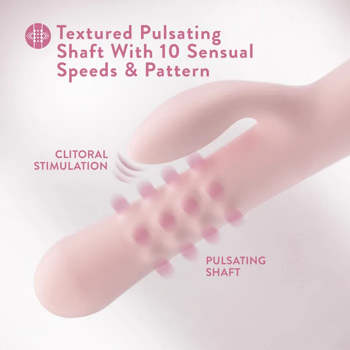 Jaymie GSpot Rabbit with Pulsating Beads Blush Female Sex Toys