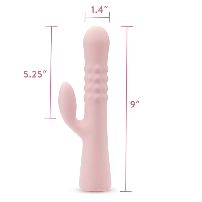 Jaymie GSpot Rabbit with Pulsating Beads Blush Female Sex Toys