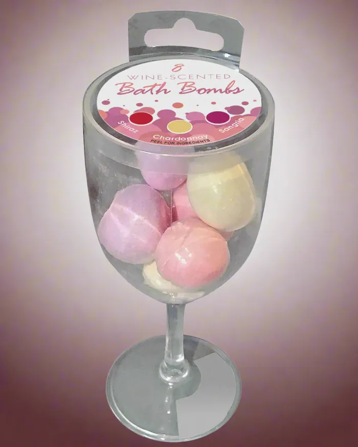 Kheper Games Dildos Wine Scented Bath Bombs in Wine Glass
