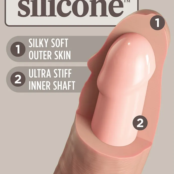 King Cock Elite 6 Silicone Dual Density Dildo Vanilla Pipedream Products Dildos