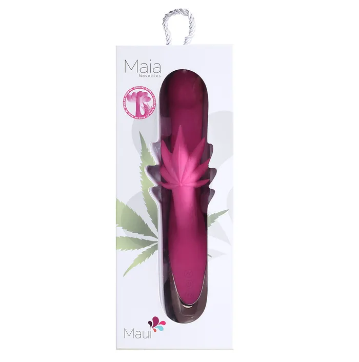 Maia Toys Female Sex Toys Maia Toys MAUI Rechargeable Dual Motor Bendeable GSpot Hemp Leaf Vibrator