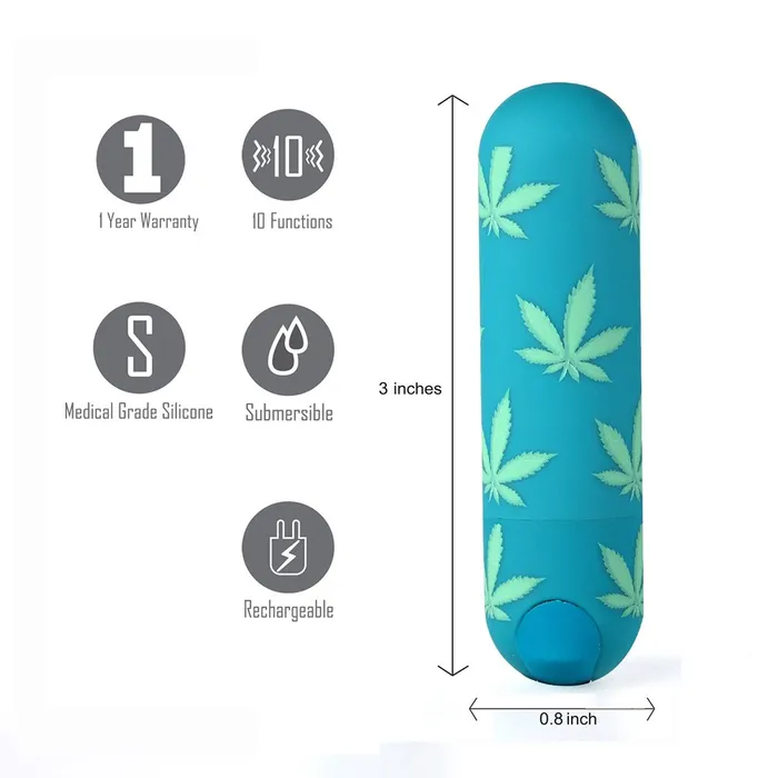 Maia Toys JESSI 420 USB Rechargeable Super Charged Mini Bullet EMERALD Female Sex Toys Maia Toys JESSI 420 USB Rechargeable Super Charged Mini Bullet EMERALD Female Sex Toys
