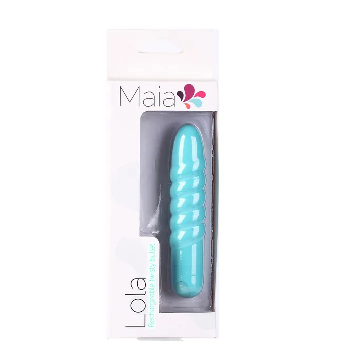 MAIA TOYS LOLA USB Rechargeable Silicone 10Function Vibrating Twisty Bullet Blue Maia Toys Female Sex Toys