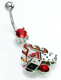 Male Sex Toys 14g 716 Flaming Red Lucky 7 Dice Belly Button Ring Painful Pleasures Male Sex Toys 14g 716 Flaming Red Lucky 7 Dice Belly Button Ring Painful Pleasures