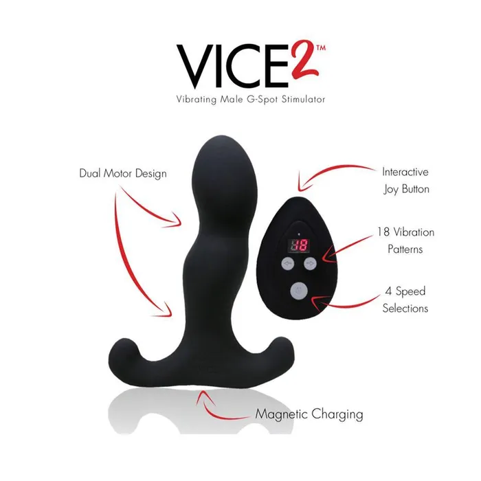 Male Sex Toys Aneros Aneros Vice 2 Silicone Vibrating Prostate Massager