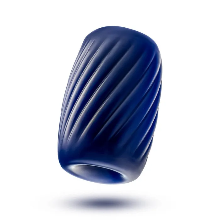 Male Sex Toys Blush Rize Turbine Self Lubricating Extra Soft Stroker Blue