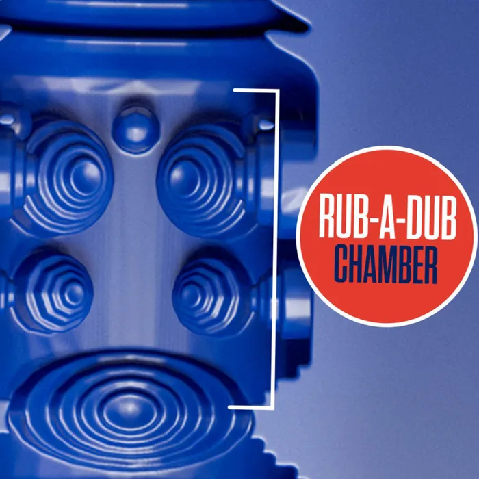 Male Sex Toys Blush Rize Turbine Self Lubricating Extra Soft Stroker Blue