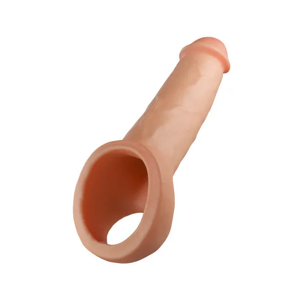 Male Sex Toys Blush Thrive 25 Inch Veiny Silicone Penis Extender with Ball Strap