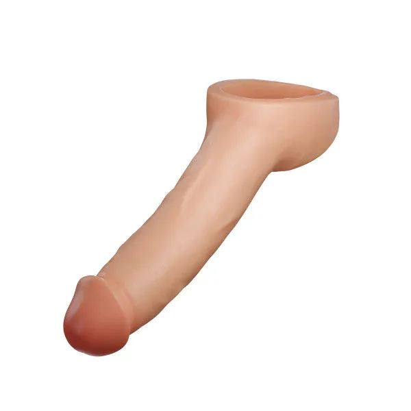 Male Sex Toys Blush Thrive 25 Inch Veiny Silicone Penis Extender with Ball Strap