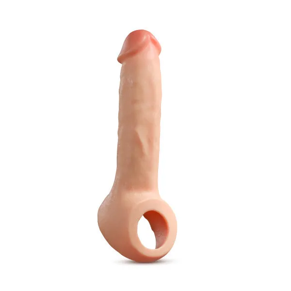 Male Sex Toys Blush Thrive 25 Inch Veiny Silicone Penis Extender with Ball Strap