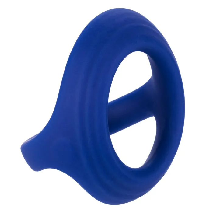Male Sex Toys CalExotics Admiral Blue Stretchy Blue Silicone Cock and Ball Ring