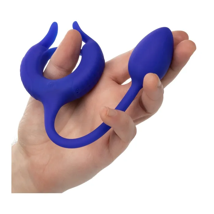 Male Sex Toys California Exotic Novelties Inc Admiral Plug and Play Vibrating Weighted Cock Ring Rechargable