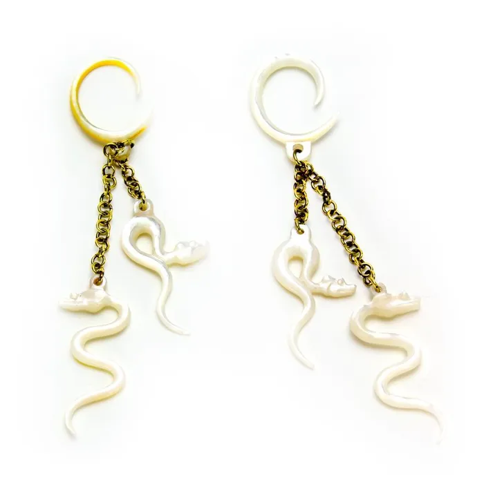 Male Sex Toys Elementals Organics Snake Charmer Mother of Pearl Large Gauge Dangle Earrings Price Per 2 Male Sex Toys Elementals Organics Snake Charmer Mother of Pearl Large Gauge Dangle Earrings Price Per 2