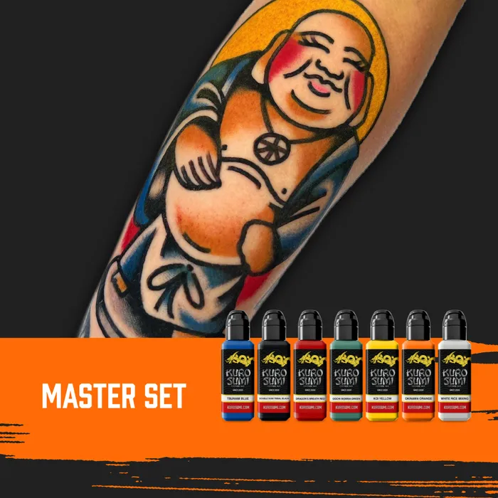 Male Sex Toys Kuro Sumi Master Set 7 inks Kuro Sumi Tattoo Ink Pick Size