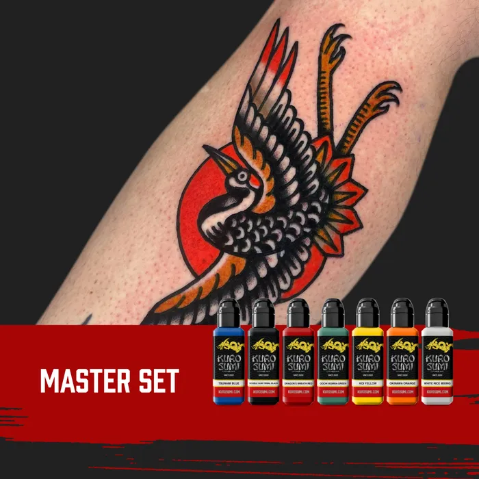 Male Sex Toys Kuro Sumi Master Set 7 inks Kuro Sumi Tattoo Ink Pick Size