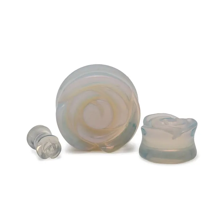 Male Sex Toys Opal Stone Plug with Carved Rose Front 2g to 1 Price Per 1 Painful Pleasures
