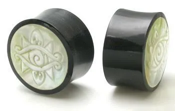 Mother of Pearl Eye Horn Plug Price Per 1 Elementals Organics Anal